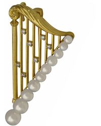 Ninemoo - Angel Pearl Harp Brooch - Lyst