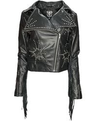 Any Old Iron - Studded Starburst Leather Jacket - Lyst