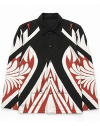 Born in Exile - Oversized Printed Denim Parka - Lyst