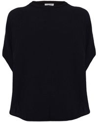 Monique Store - Bohemian Round Neck Bell Sleeve Linen Shirt - Lyst