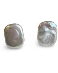 London Atelier Byproduct - Freshwater Pearl Stud Earrings - Lyst