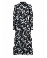 John Abgin - Chiffon Scatter Printed Shirt Dress - Lyst