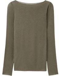 Cove - Boat Neck Khaki Modal Cashmere Base Layer - Lyst