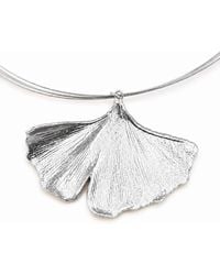 Mother Nature Jewelry - Ginkgo Biloba Leaf Necklace, Handmade Statement Pendant - Lyst