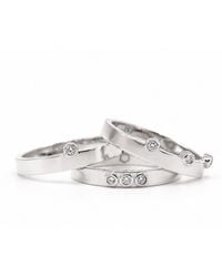 Cier - Diamond Ring Stack - Lyst