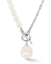 Dower & Hall - Keshi Charm Drop Pearl Luna Necklace - Lyst