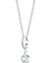 Lily Charmed - Sterling March Birthstone Charm Necklace - Lyst