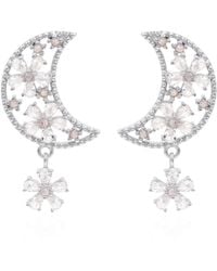 Luna Charles - Posie Flower Moon Earrings - Lyst