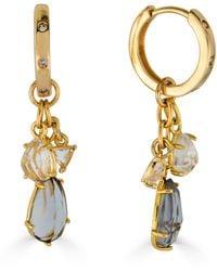 Loni Paul Jewelry - Gemstone Charm Huggie Earrings - Lyst