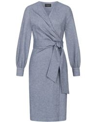 Marianna Déri - Herringbone Wrap Dress - Lyst