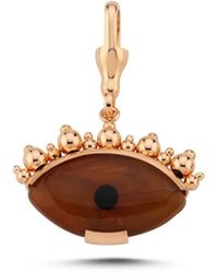 Ecce | Artisan Diamonds - 14K Solid Eye See You With Ball Eyelash Charm - Lyst