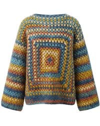 Ana Chic - Striped Granny Square Handmade Crochet Jumper - Lyst