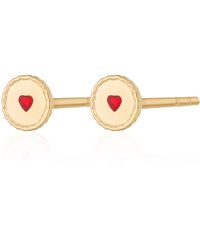 Lily Charmed - Plated Jammie Dodger Stud Earrings - Lyst