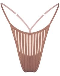 MONIQUE MORIN LINGERIE - Vertigo Micro-g Thong Mushroom - Lyst