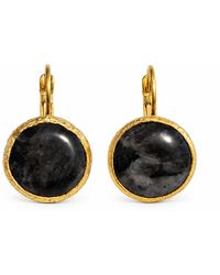 By Ozge - Mystic Shadow Labradorite & Plated Brass Drop Earrings - Lyst