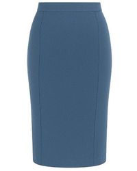 Conquista - Stretch Pencil Skirt Petrol - Lyst