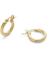Elk & Bloom - Small Twist Huggie Hoop Earrings - Lyst