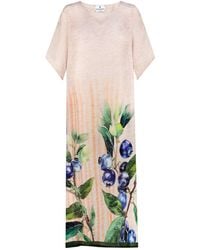 DHARA SHETH DUBAI - The Breeze Printed Long Kaftan Dress With Side Slits - Lyst