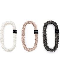 Silk Works - Neutrals Neutral Skinny Scrunchies - Lyst