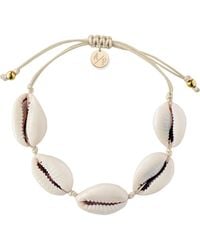 Adriana Pappas Designs - Natural Shell Adjustable Bracelet On Colored Cord - Lyst