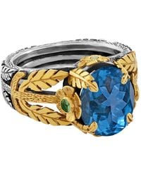 Emma Chapman Jewels - Beauty Topaz Tsavorite Diamond Cocktail Ring - Lyst