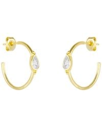 Spero London - Drop Solitaire Earring Sterling - Lyst