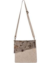 Owen Barry - Neutrals Cowhide Crossbody Bag Montana Canvas Leather Stevie - Lyst
