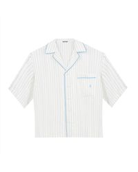InAvati - Pyjama Shirt With Stripes And Short Sleeves - Lyst