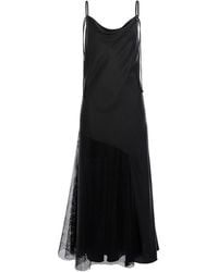 Silvia Serban - Tencel Dress With Mesh Insert - Lyst