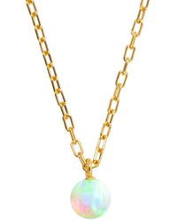 Ora Pearls - Opia Sea Opal Chain Pendant - Lyst