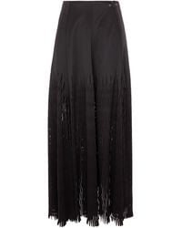 Silvia Serban - Long Laser Cut Paneled Skirt - Lyst
