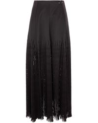 Silvia Serban - Long Laser Cut Paneled Skirt - Lyst