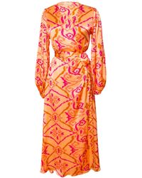 [et cetera] WOMAN - Enraptured Bishop Sleeve Wrap Dress - Lyst