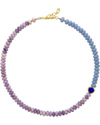 Bombyx House - Kunzite Aquamarine Lapis Color Block Necklace - Lyst