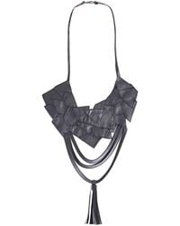 Metamorph - Oversize Genuine Leather Necklace - Lyst