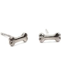 VicStoneNYC Fine Jewelry - Dog Bone Sterling Stud Earrings - Lyst