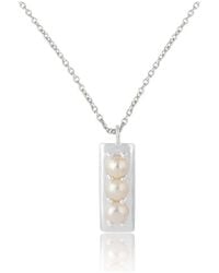 Heritagemoda - Sterling Pearl Pendant Necklace - Lyst