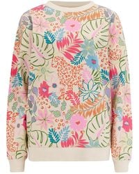 Sugarhill - Eadie Relaxed Sweatshirt Off, Multi, Painted Jungle - Lyst