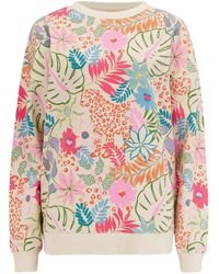 Sugarhill - Eadie Relaxed Sweatshirt Off, Multi, Painted Jungle - Lyst