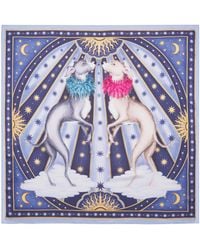 Fable England - Fable Catherine Rowe Pet Portraits Whippet Silk Square Scarf - Lyst