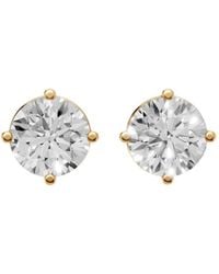 Aya Fine Jewelry - Timeless 2.81 Cwt Round Brilliant Diamond Stud Earrings - Lyst