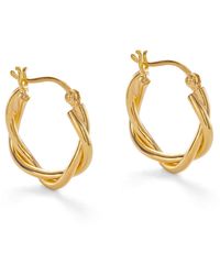 Cote Cache - Relaxed Braid Hoop Earrings - Lyst