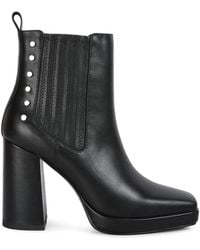 Rag & Co - Grape-Vine High Heeled Leather Boot - Lyst
