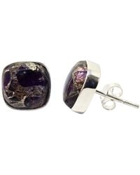 Harfi - Amethyst February Birthstone Stud Earrings - Lyst