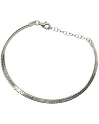 Spero London - Italian Sterling Herringbone Bracelet - Lyst