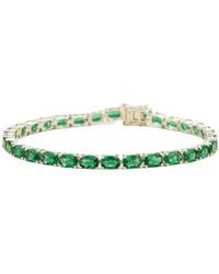 Juvetti - Salto Tennis Bracelet Set With Emerald - Lyst
