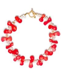 Kybele Studio - Puglia Glow Choker With Coral & Mother Of Pearl - Lyst