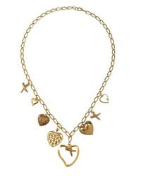 Caramel Vintage Jewellery - Vintage Plated Love & Kisses Necklace - Lyst