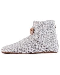 Kingdom of Wow - Neutrals Comfy Wool Boot Slippers For - Lyst