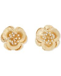 Saachi - Statement Flower Crystal Studs - Lyst